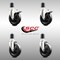 Service Caster 5 Inch 316SS Soft Rubber Swivel 1-7/8 Inch Stem Caster Lock Brake SCC, 2PK SCC-SS316TTLEX20S514-SRS-2-S-2-178 - alternate 5